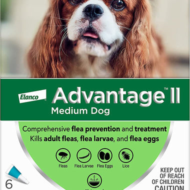 Advantage Ii Dog Meduim Teal 6-Pack