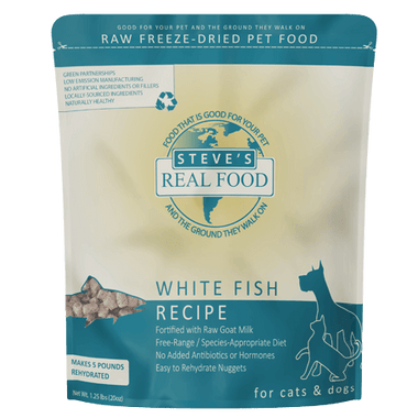 Steve's Real Food Freeze Dried Raw Nuggets Whitefish 1.25 lb